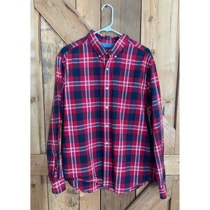 American Eagle Mens Size XL Preppy Fit Plaid Button-Front